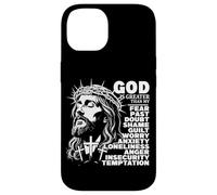 Dios es más Grande Que mi Miedo Afirmación Cristiana Carcasa para iPhone 14