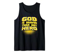 Dios es más Valiente Que Cualquier héroe Christian Kid Superhéroe Jesús Camiseta sin Mangas