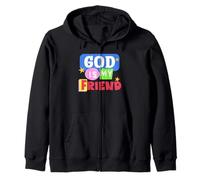 Dios es mi Amigo Cristianismo Lindo Cristiano Niño Religioso Sudadera con Capucha