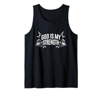 Dios es mi Fuerza Christian Gimnasio Fitness Motivacional Camiseta sin Mangas