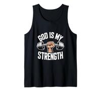¡Dios es mi Fuerza! Fe Cristiana Jesucristo Gimnasio Camiseta sin Mangas