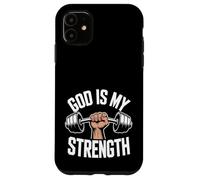 ¡Dios es mi Fuerza! Fe Cristiana Jesucristo Gimnasio Carcasa para iPhone 11