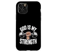 ¡Dios es mi Fuerza! Fe Cristiana Jesucristo Gimnasio Carcasa para iPhone 11 Pro
