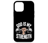 ¡Dios es mi Fuerza! Fe Cristiana Jesucristo Gimnasio Carcasa para iPhone 12 Mini