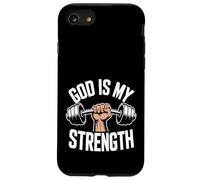 ¡Dios es mi Fuerza! Fe Cristiana Jesucristo Gimnasio Carcasa para iPhone SE (2020) / 7/8