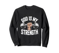 ¡Dios es mi Fuerza! Fe Cristiana Jesucristo Gimnasio Sudadera