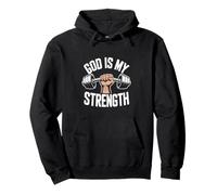 ¡Dios es mi Fuerza! Fe Cristiana Jesucristo Gimnasio Sudadera con Capucha