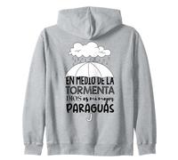 Dios es mi Paraguas en Medio de la tormenta Sudadera con Capucha