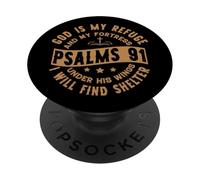Dios es mi Refugio bajo Sus alas Encuentro Refugio Salmos 91 PopSockets PopGrip Adhesivo