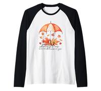 Dios es mi Refugio Paraguas Hojas de otoño Camiseta Manga Raglan