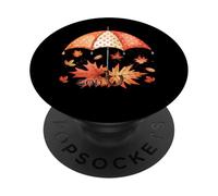 Dios es mi Refugio Paraguas Hojas de otoño PopSockets PopGrip Adhesivo