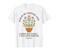 Dios es mi Refugio y bajo Sus alas encontraré Refugio Camiseta