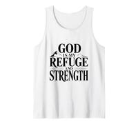 Dios es mi Refugio y Fortaleza Cita inspiradora Camiseta sin Mangas