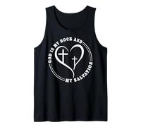 Dios es mi Roca y mi salvación diseño Cristiano Camiseta sin Mangas