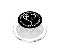 Dios es mi Roca y mi salvación diseño Cristiano PopSockets PopGrip para MagSafe