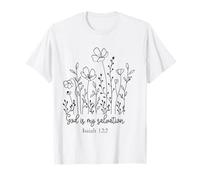 Dios es mi salvación Los Hombres Cristianos Las Mujeres aman a Dios Jesús Camiseta
