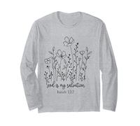 Dios es mi salvación Los Hombres Cristianos Las Mujeres aman a Dios Jesús Manga Larga