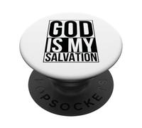 Dios es mi salvación versículo bíblico Mujeres Isaías 12:2 Escritura PopSockets PopGrip Adhesivo