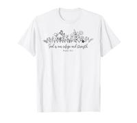 Dios es Nuestro Refugio Los Hombres Cristianos Las Mujeres aman a Dios Jesús Camiseta