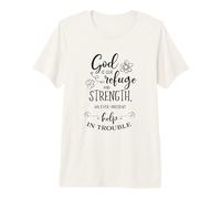Dios es Nuestro Refugio y Fortaleza Cita de la Biblia Camiseta Premium