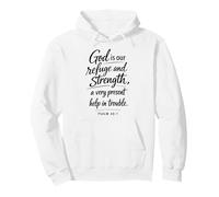 Dios es Nuestro Refugio y Fortaleza Escritura Fe Salmo 46:1 Sudadera con Capucha
