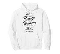 Dios es Nuestro Refugio y Fortaleza Salmo 46:1 Versículo de la Biblia Orar Sudadera con Capucha