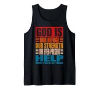 Dios es Nuestro Refugio y Fuerza Salmo 46:1 Vintage Camiseta sin Mangas