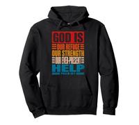 Dios es Nuestro Refugio y Fuerza Salmo 46:1 Vintage Sudadera con Capucha