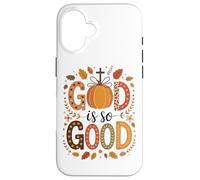 Dios es tan bueno calabazas y hojas de otoño Carcasa para iPhone 16