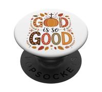 Dios es tan bueno calabazas y hojas de otoño PopSockets PopGrip Adhesivo