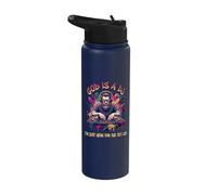 Dios es un DJ Estoy aquí para el setlist Música cristiana Stainless Steel Insulated Water Bottle