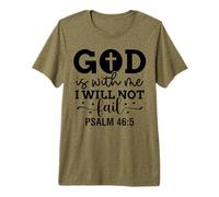 Dios está Conmigo Cristianos y Mujeres Agradecidos Camiseta Premium