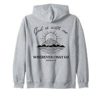 Dios está Conmigo Donde quiera Que Vaya. Josué 1:9 Biblia Sudadera con Capucha