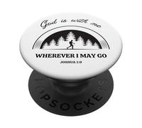 Dios está conmigo donde quiera que vaya. Josué 1:9 PopSockets PopGrip Adhesivo