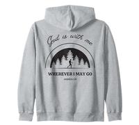 Dios está conmigo donde quiera que vaya. Josué 1:9 Sudadera con Capucha