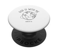 Dios está Conmigo Isaías versículo bíblico motivación Viajero PopSockets PopGrip Adhesivo