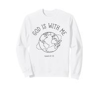 Dios está Conmigo Isaías versículo bíblico motivación Viajero Sudadera