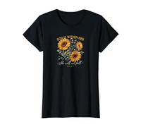 Dios está Dentro de Ella Ella no caerá Camiseta gráfica económica, Mujer, Negro, S