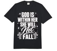Dios está Dentro de Ella Ella no caerá Fe Mujeres Comfort Colors Adult Heavyweight T-Shirt