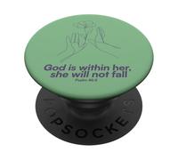Dios está dentro de ella Ella no caerá Salmo 46 5 PopSockets PopGrip Adhesivo