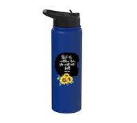 Dios está dentro de ella, ella no caerá salmo de las mujeres negras Stainless Steel Insulated Water Bottle