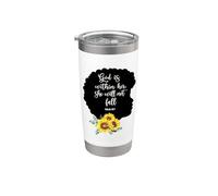 Dios está dentro de ella, ella no caerá salmo de las mujeres negras Vaso térmico de acero inoxidable de doble pared
