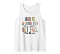 Dios está dentro de ella Ella no caerá Salmos Camiseta sin Mangas