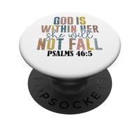 Dios está dentro de ella Ella no caerá Salmos PopSockets PopGrip Adhesivo