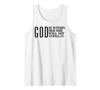 Dios está Dentro de Ella Ella no fallará Dios Cristiano Que Las Mujeres aman Camiseta sin Mangas