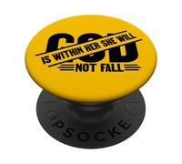 Dios está Dentro de Ella Ella no fallará Dios Cristiano Que Las Mujeres aman PopSockets PopGrip Adhesivo