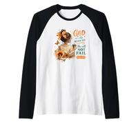 Dios está Dentro de Ella Ella no fallará Salmo 46:5 Camiseta Manga Raglan