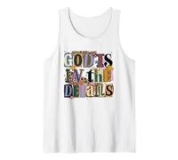 Dios está en los Detalles Collage Ransom Note Style Design Camiseta sin Mangas