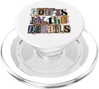Dios está en los Detalles Collage Ransom Note Style Design PopSockets PopGrip para MagSafe