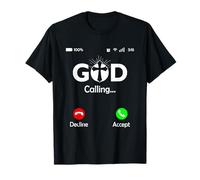 Dios está Llamando a la Pantalla del teléfono Humor religioso Cristiano Camiseta